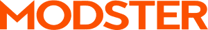 Das Bild zeigt das Wort „MODSTER“ in fetten, orangefarbenen Großbuchstaben vor einem transparenten Hintergrund.