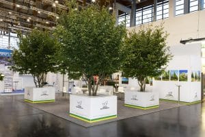 Messebau Nürnberg: Beratungsbereich am VF-Pflanzen von Falkenhayn-Stand auf der Galabau