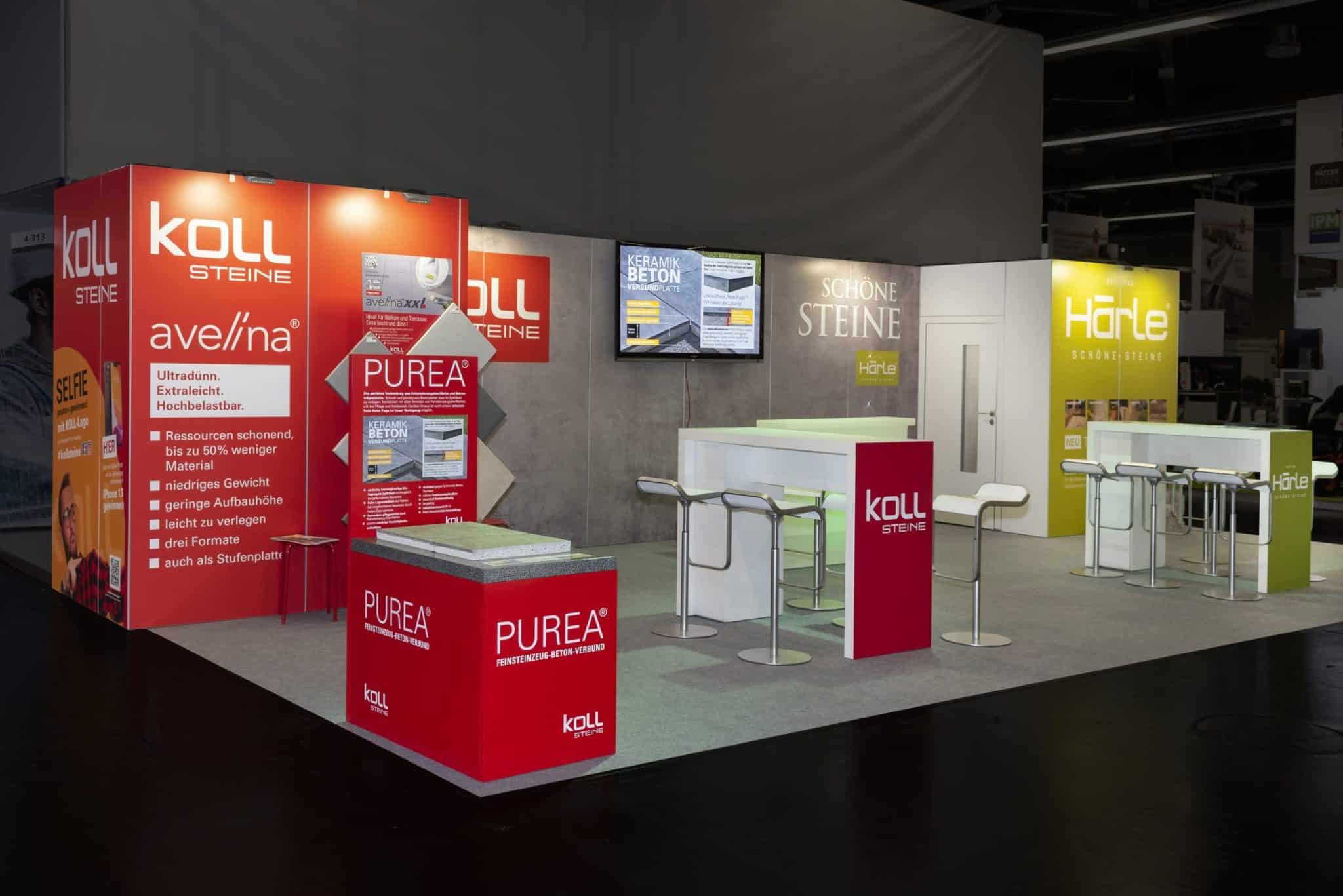 Messebau Nürnberg: Kommunikationsbereich am KOLL-Stand auf der Galabau