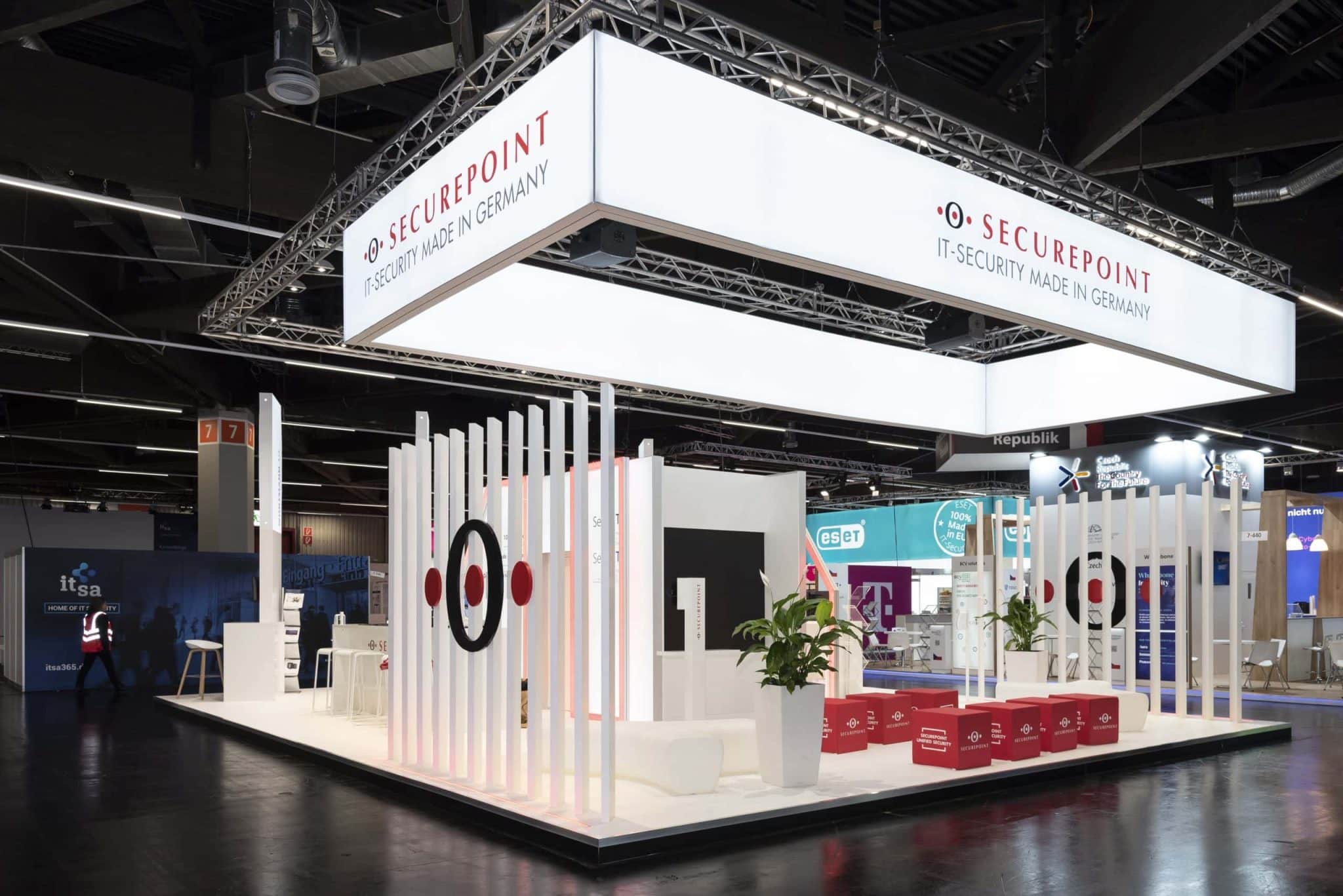 Securepoint Produkthighlights auf Messebau it-sa Nürnberg effektvoll präsentiert