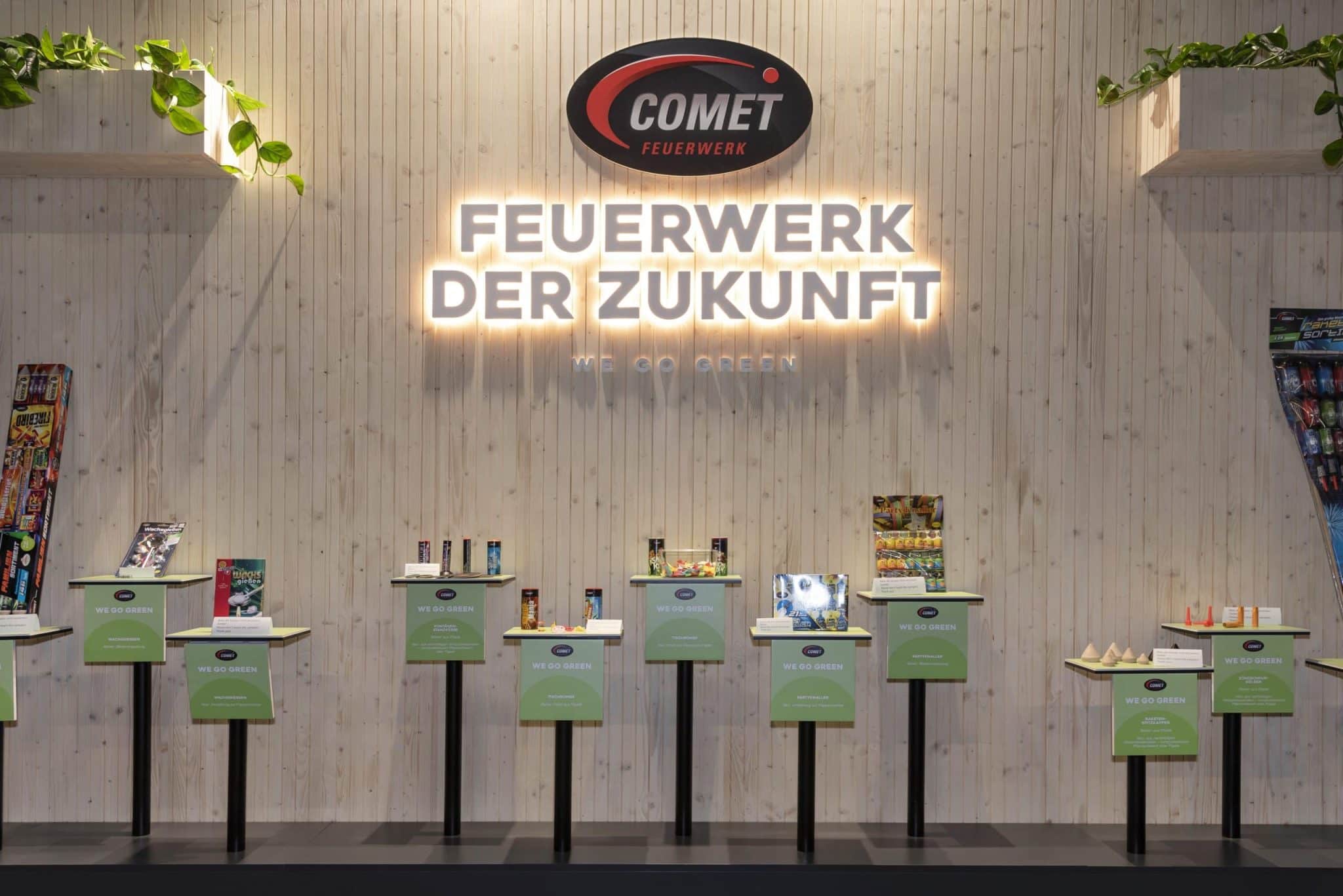 Außergewöhnliche COMET Feuerwerksartikel Ausstellung Messebau Spielwarenmesse Nürnberg