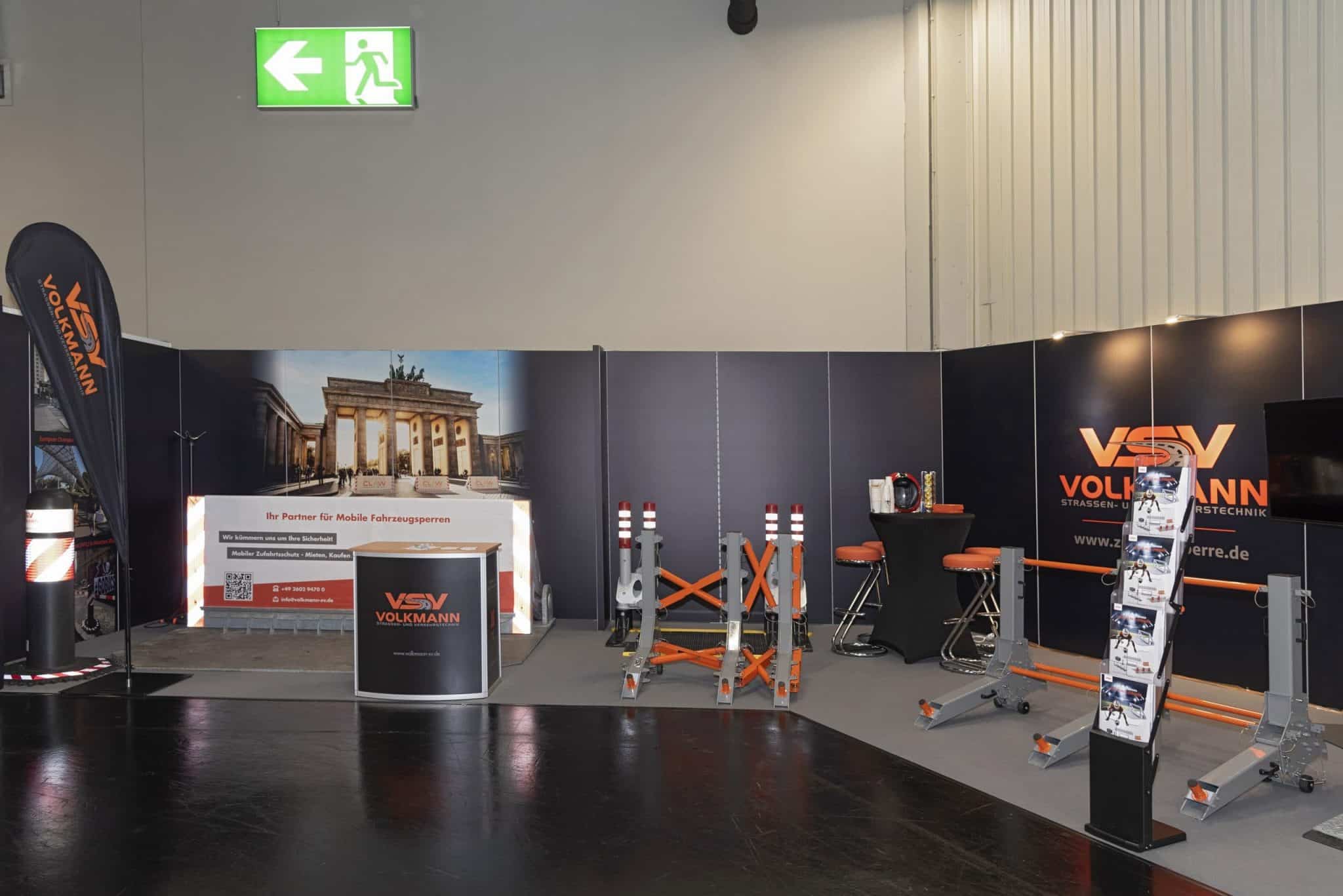 Hochwertige und ansprechende Ausstattung des Messestands auf der Enforcetac für Messebau Nürnberg