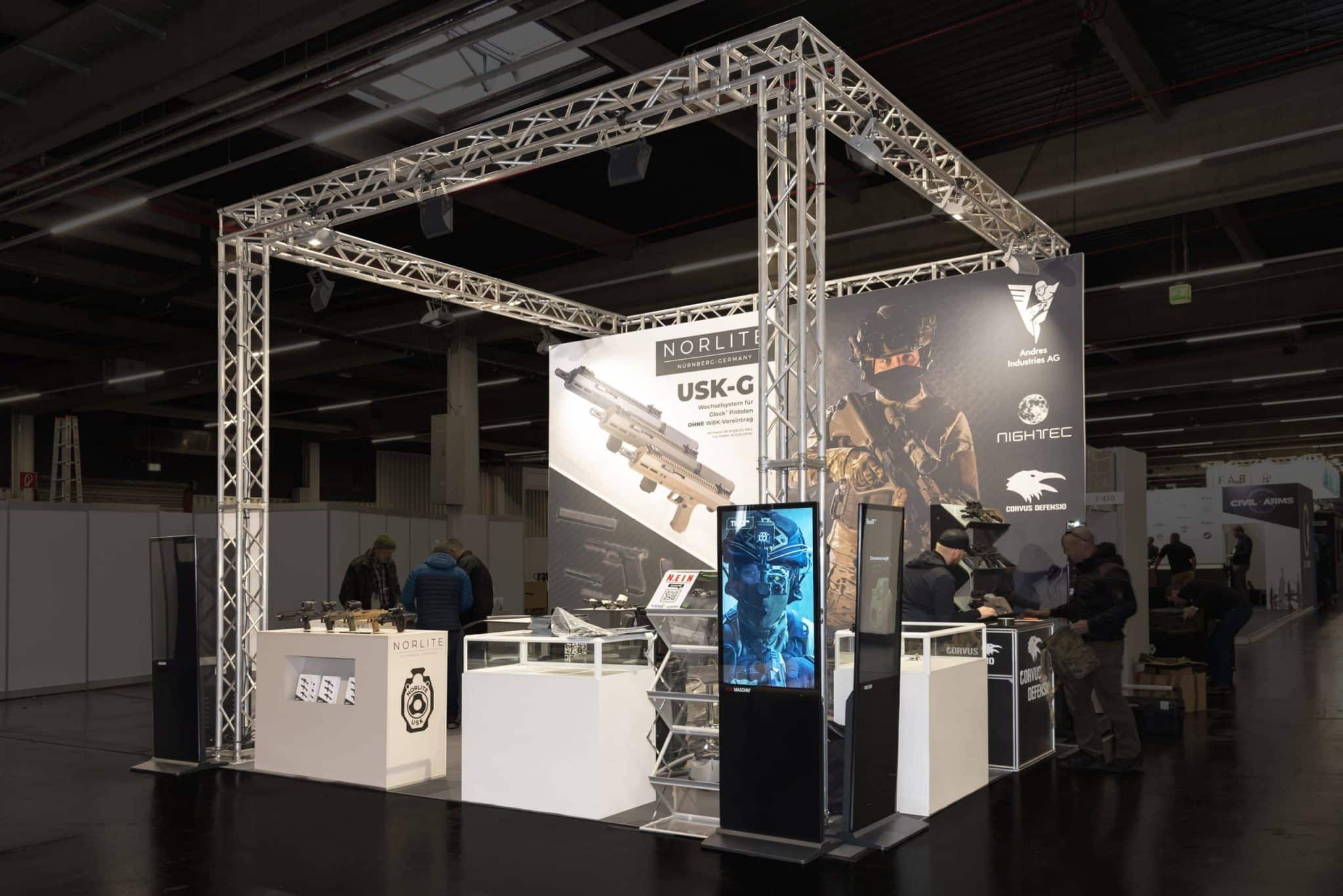 Hochwertige und ansprechende Ausstattung des Messestands auf der IWA OutdoorClassics für Messebau Nürnberg