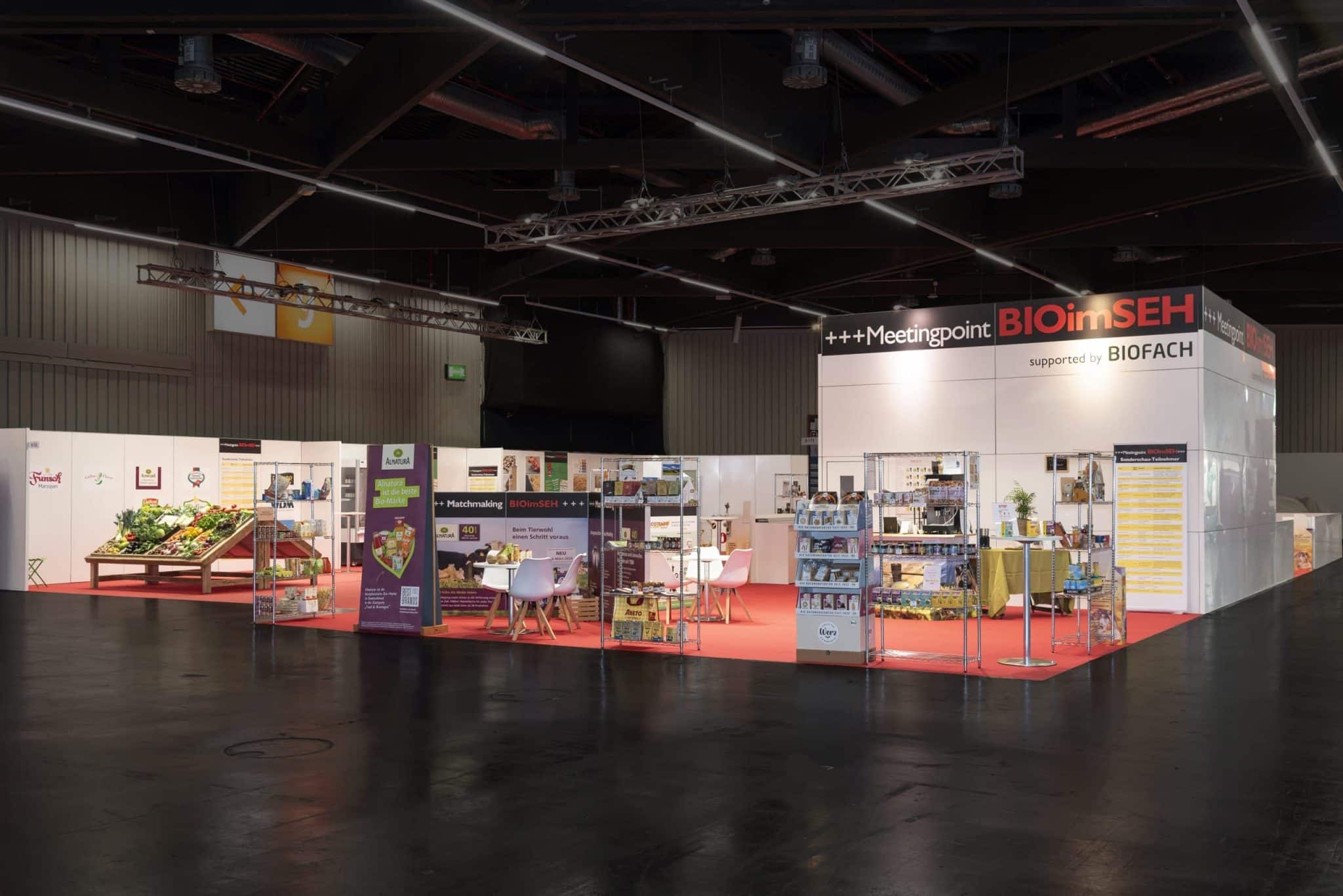 Messebau Nürnberg – Meetingpoint BIOimSEH Übersicht BioFach