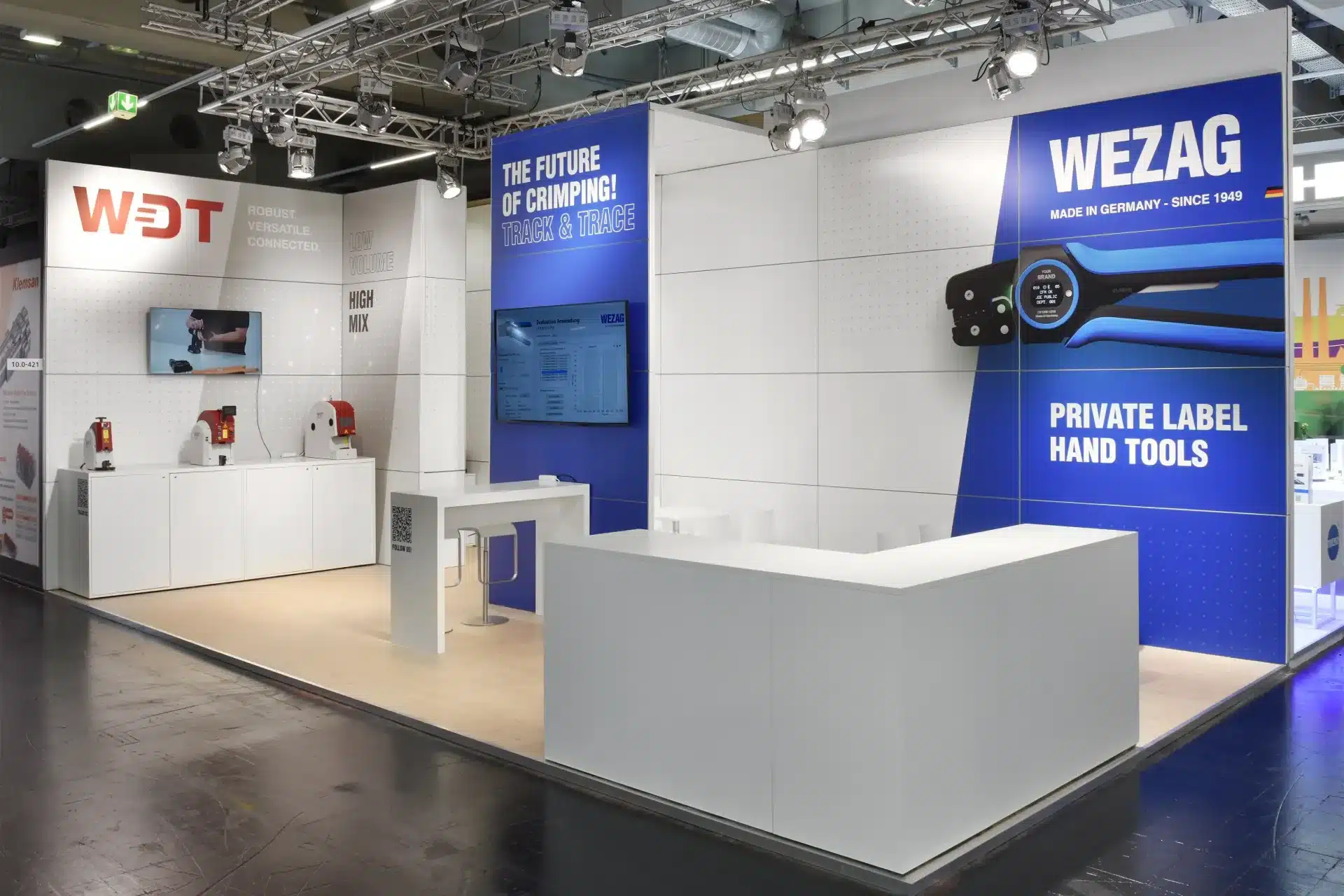 SPS Nürnberg 2025 – Messestand von WDT und WEZAG im hochwertigen Messebau Nürnberg Design